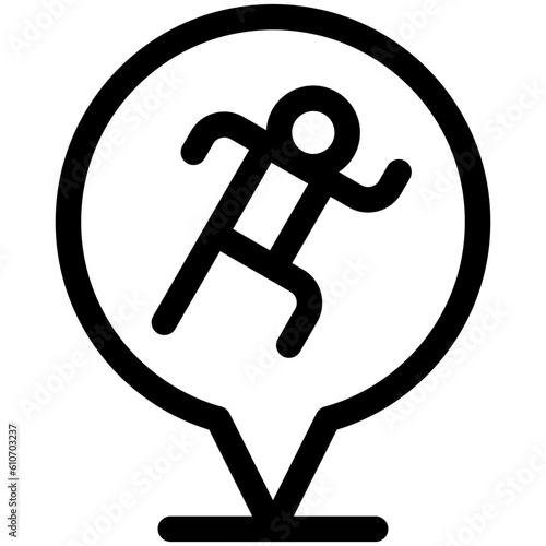 Location icon, Marathon related vector