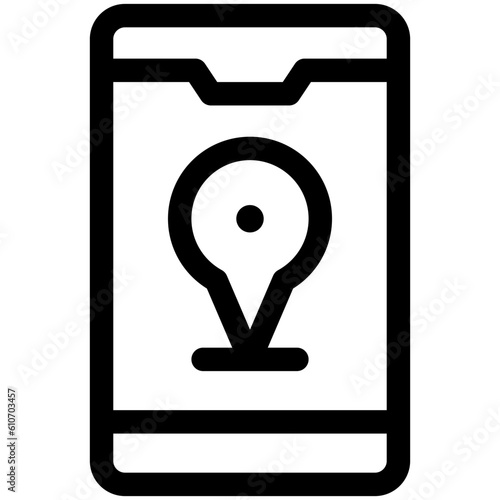 Tracking application icon, Marathon related vector