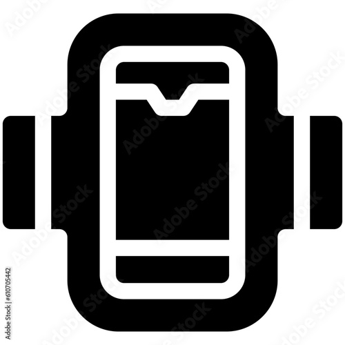 Running armband icon, Marathon related vector
