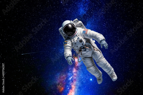 astronaut floating in space. AI generative