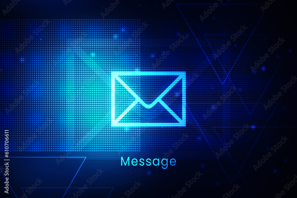 Fototapeta premium 2d illustration abstract envelope background 