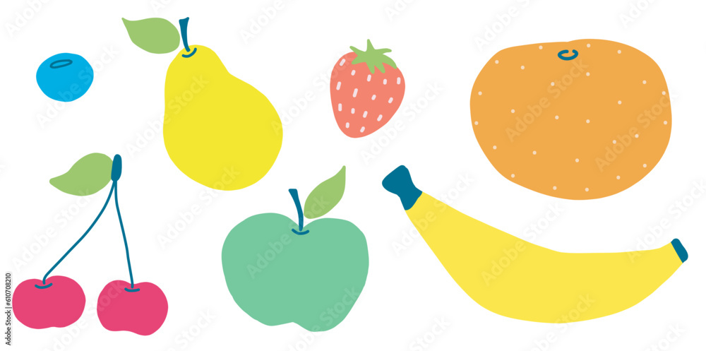 Vector flat set of fruits and berries, Isolated on white, market Vegan harvest icons for Health menu, Juicy organic Vitamin collection of Design elements Vector flat set of fruits and berries, Isolated on white, market Vegan harvest icons for Health menu, Juicy organic Vitamin collection of Design elements