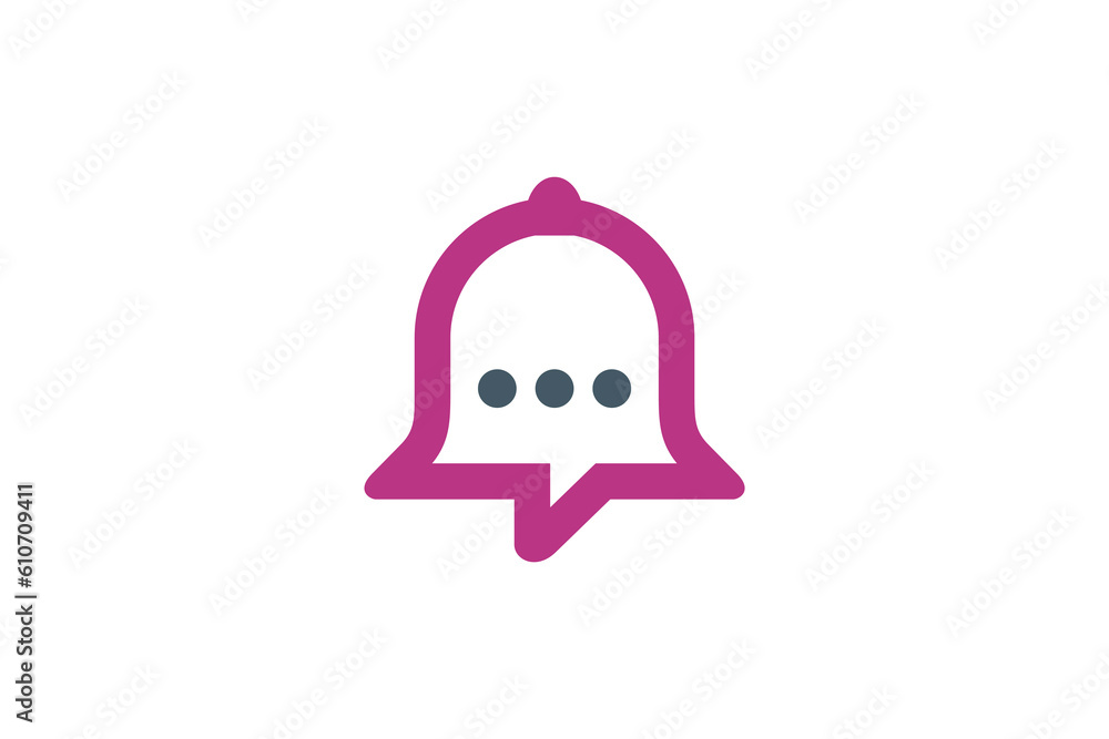 Fototapeta premium chat bell logo vector premium template