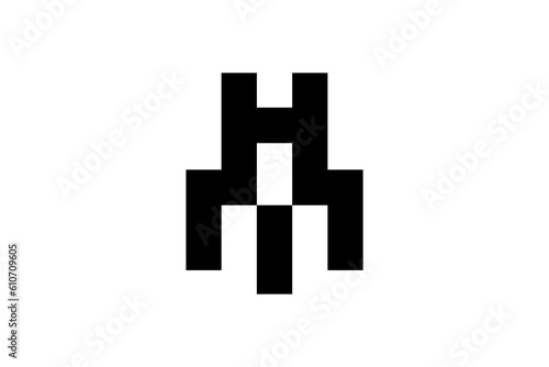 initial Letter HM logo vector premium template