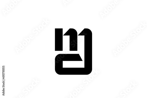 Initial Letter MD Logo Design 