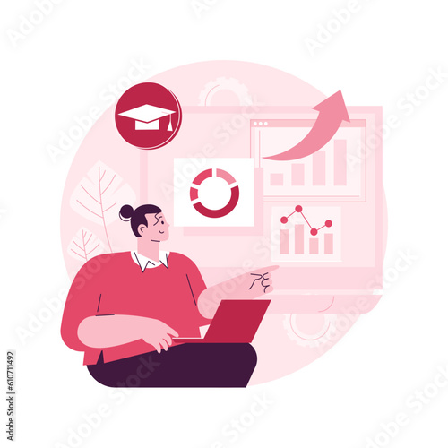 Learning management system abstract concept vector illustration. Educational technology, online learning delivery, software application, training course, tutoring program access abstract metaphor.