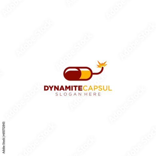 dynamite and capsule logo design