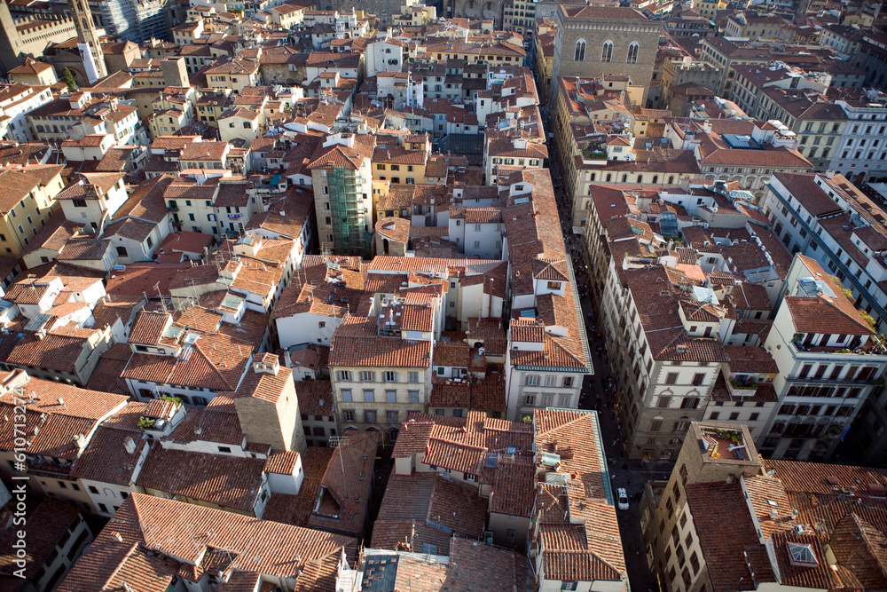 Overview of Florence city centre from the Campanille - Florence - Italy Overview of Florence city centre from the Campanille - Florence - Italy