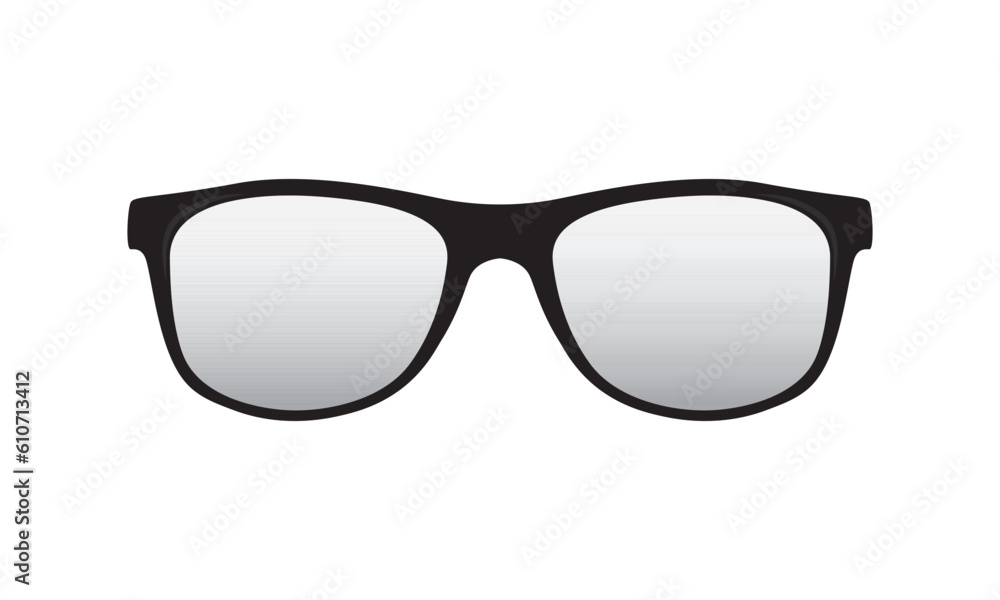 Eyeglasses vector isolated on white. Spectacles frame icon.