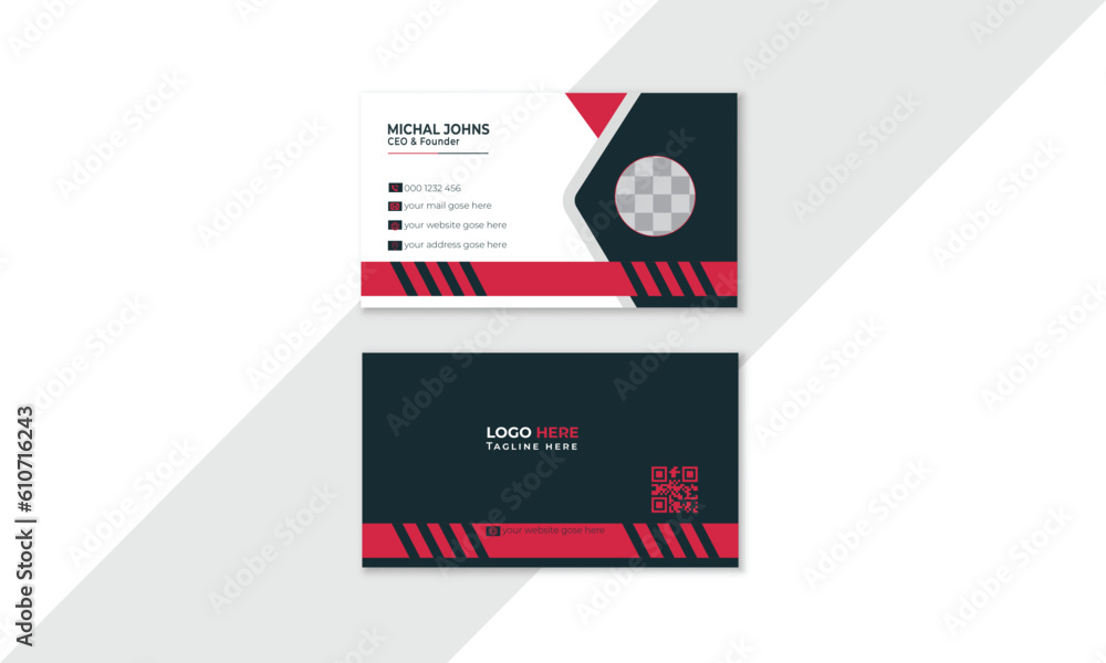 Personal business card template, Modern business card design Personal business card template, Modern business card design