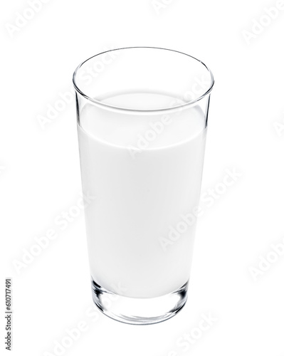 Glass of fresh milk isolated on transparent background. PNG