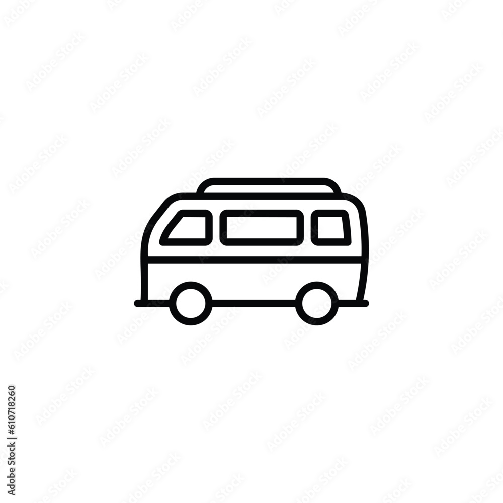 Van icon design with white background stock illustration