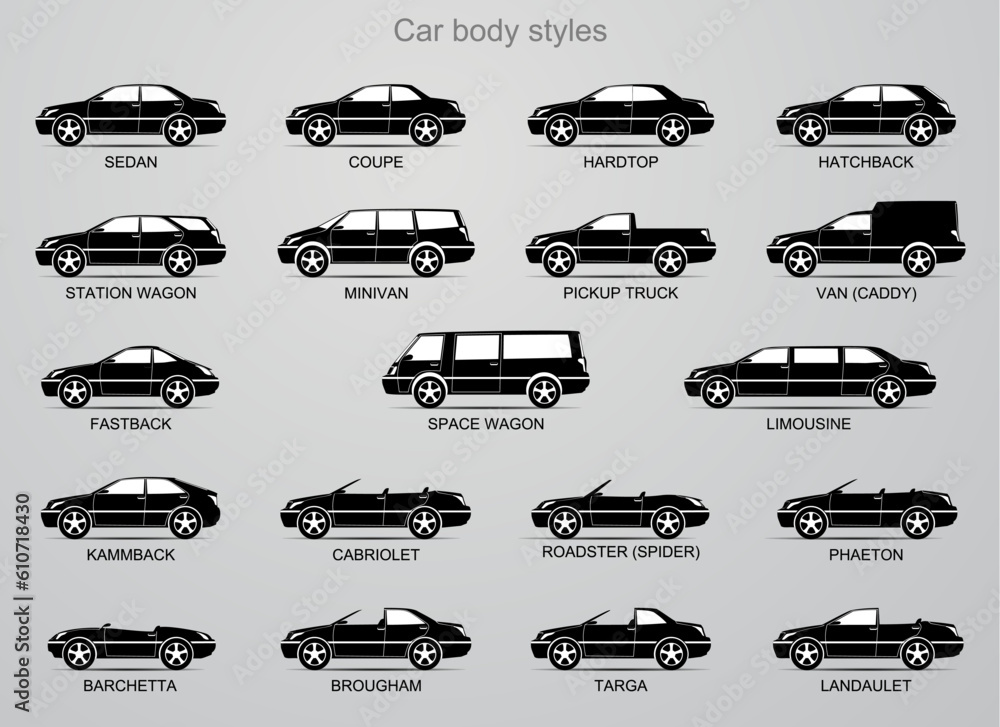 Car body styles. Car body styles.