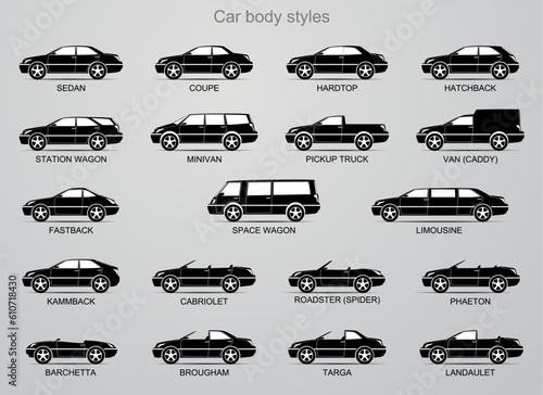 Car body styles. 