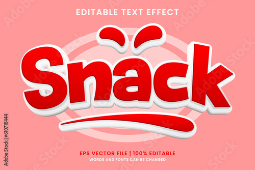 Snack 3d editable text effect