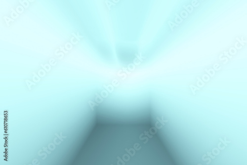 Soft blue lights abstract perspective background.