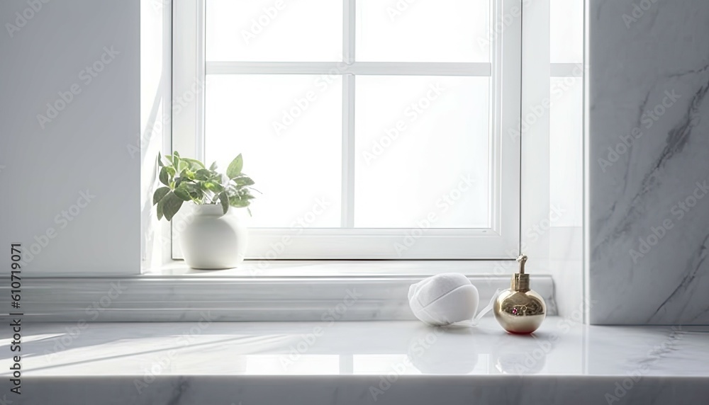 Modern Marble Kitchen Counter for product in a Contemporary Home Modern Marble Kitchen Counter for product in a Contemporary Home