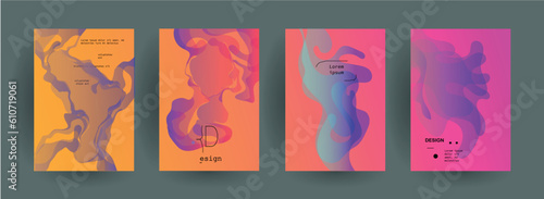 Abstract gradient vector background for business brochure cover design 