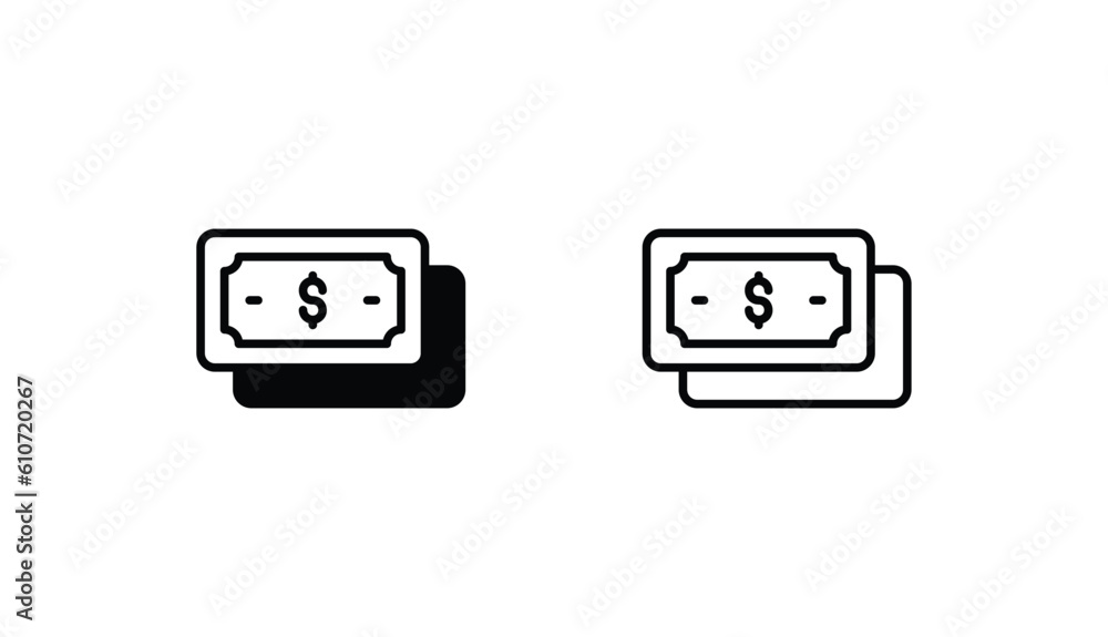 Cash icon design with white background stock illustration Cash icon design with white background stock illustration