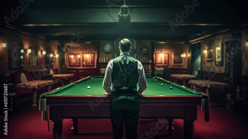 Billard Player, Generative AI, Illustration
