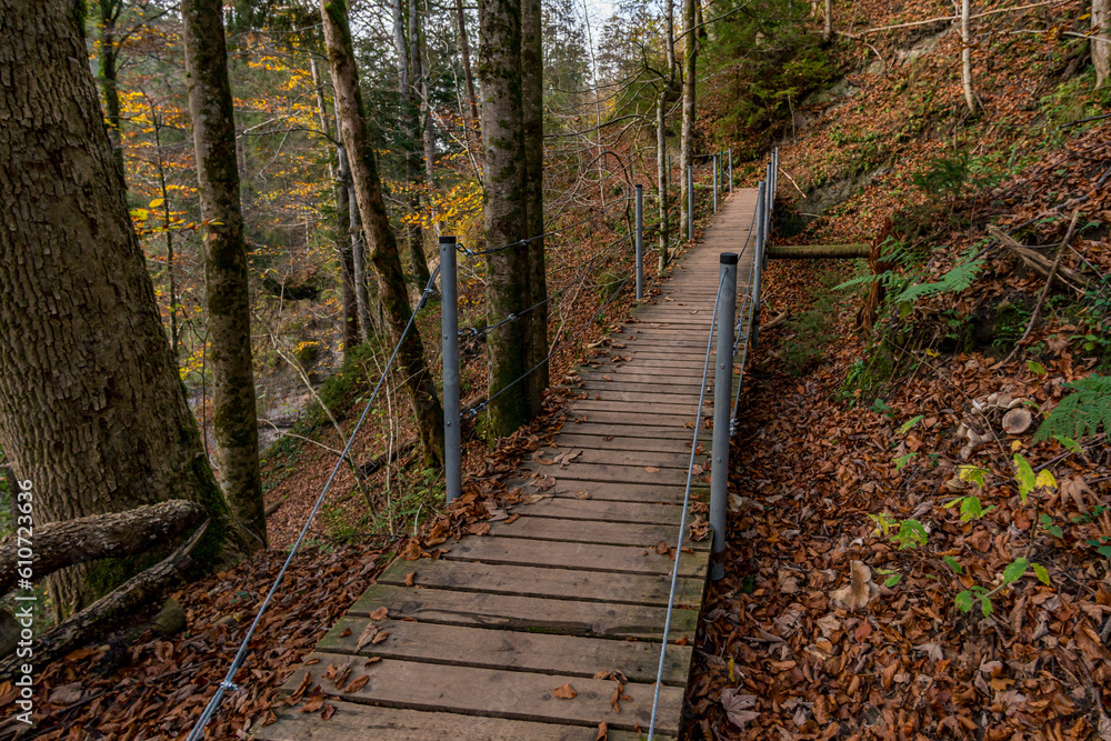 Obraz premium Eistobel autumn hike via Laubenberg and Kapf