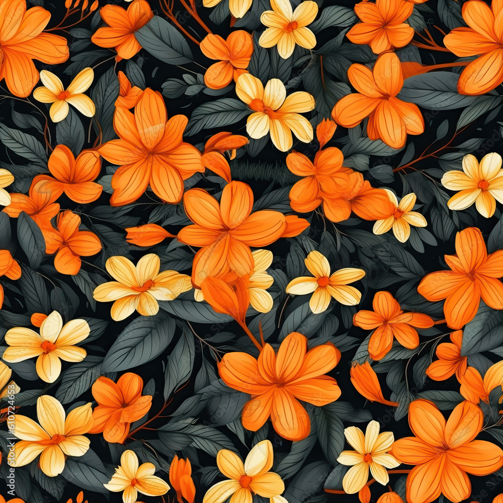 Seamless pattern of Beautiful flowers close-up as a background. Seamless pattern of Beautiful flowers close-up as a background.