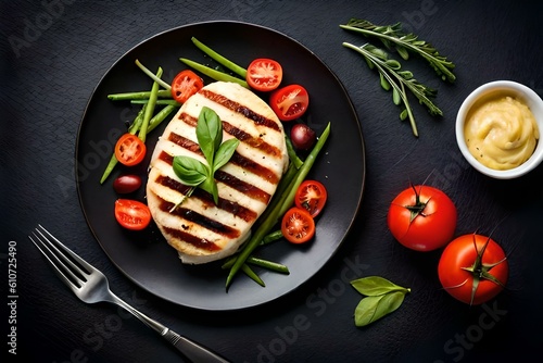 grilled chicken with vegetables