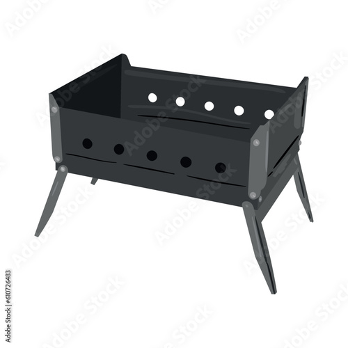 Kebab grill on white background