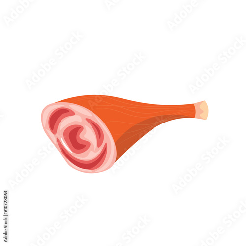 Pork knuckle on white background