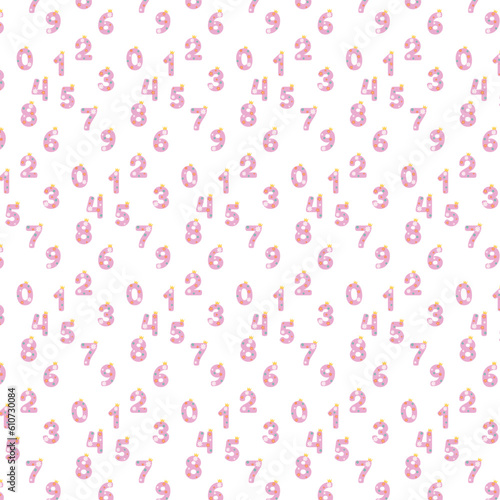 Background with pink numbers.