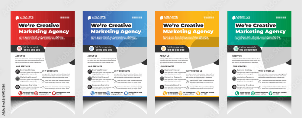 Business marketing flyer or corporate flyer template design.