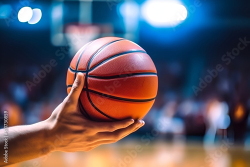 Basketball is in the hands of the player, basketball is a popular sport around the world, generates AI.