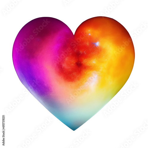 Heart on the white background created with  Generative Ai technology 