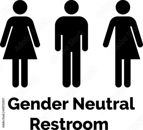 Gender Neutral Restroom Sign. All gender restroom sign