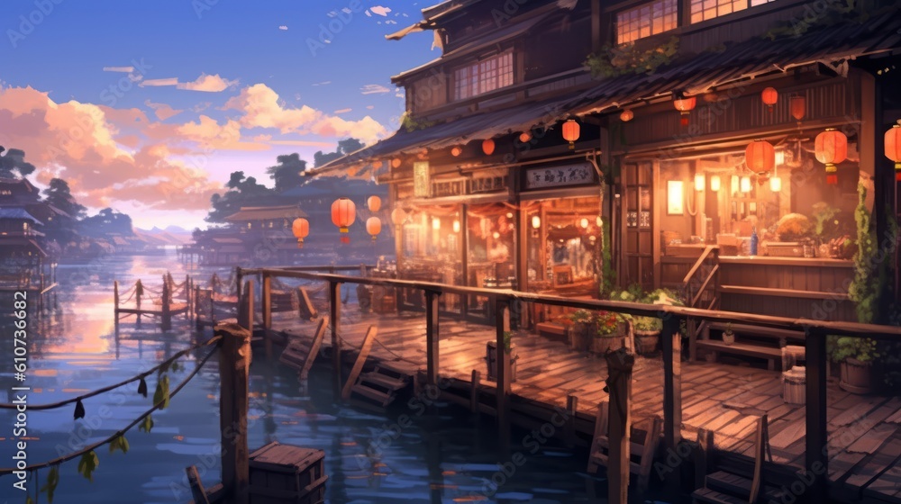 Obraz premium Game Art Anime Background Wallpaper