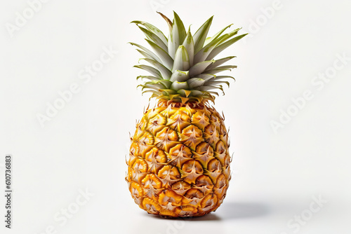 pineapple isolated on a white studio background generative ai