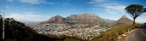 Cape Town CBD and the urban city area, viewd from Signal Hill, Western Cape, South Africa. photo
