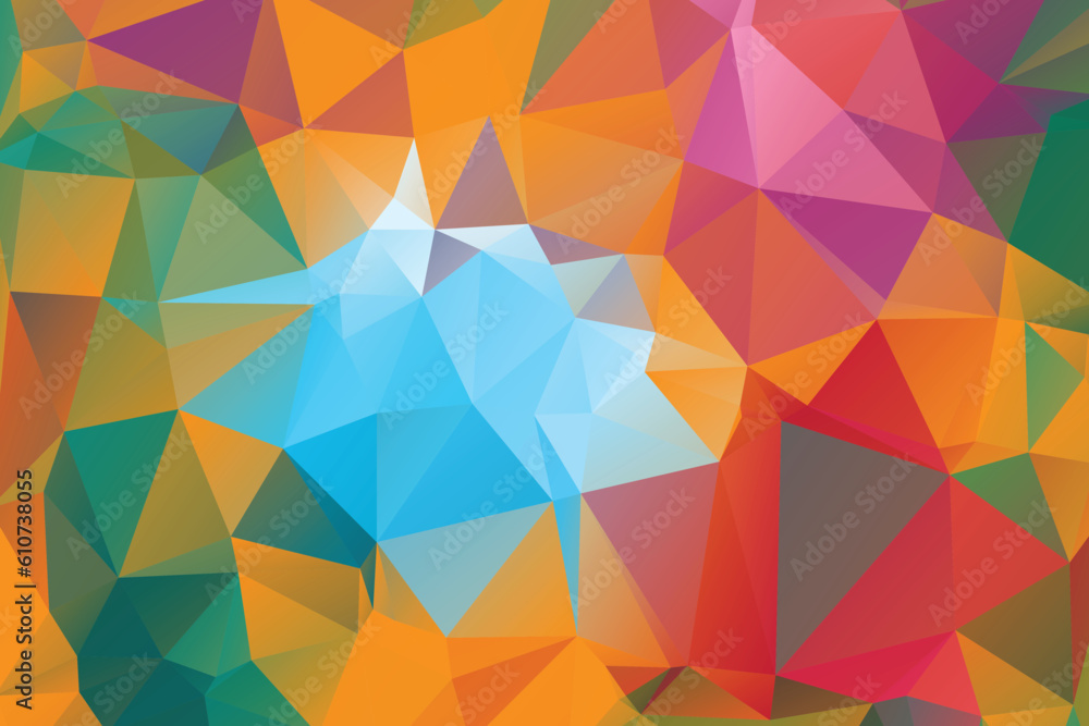 Obraz premium Low Poly vector abstract textured polygonal background. Blurry triangle design. Pattern can be used for background.