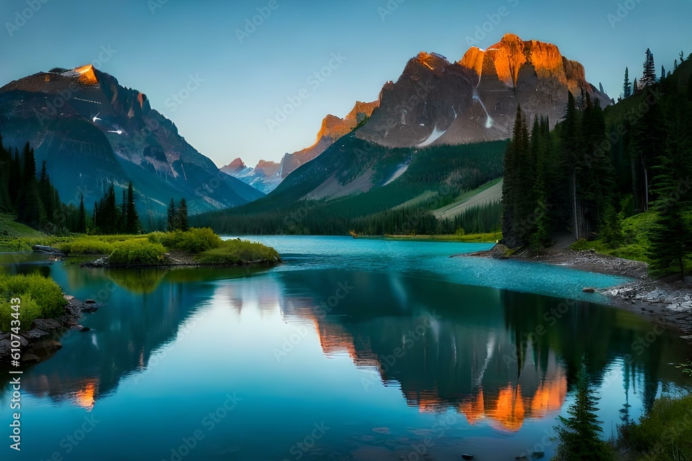 lake in the mountains Serenity Unveiled: Tranquil Landscapes that Take Your Breath Away