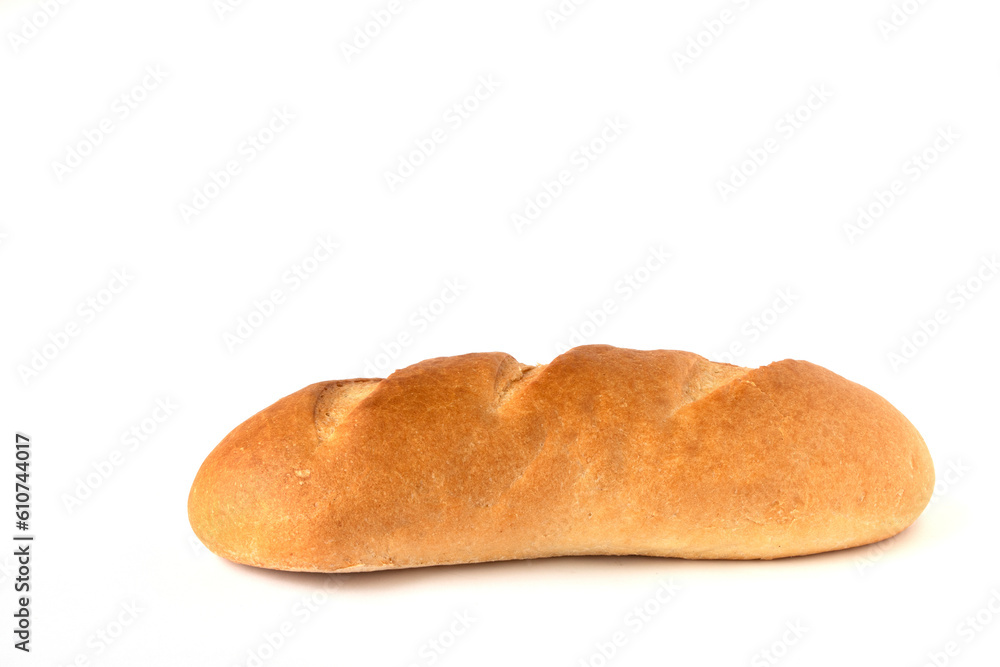 Image of a single sliced loaf of white bread on a white background.