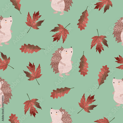 Seamless pattern with cute ...