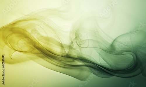  a green and yellow smoke background with a blurry image of a yellow and green smoke background with a blurry image of a green and yellow smoke. generative ai