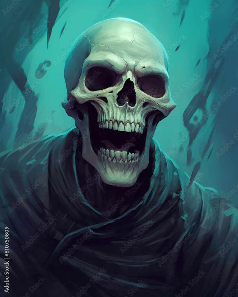 scary skeleton, dark fantasy character, generative ai scary skeleton, dark fantasy character, generative ai