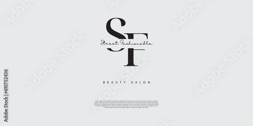 Fashion logo and brand for company and saloon
