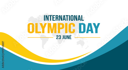 International Olympic Day background or banner design template.
