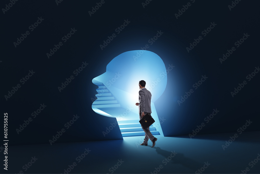 Obraz premium Businessman in split personality concept