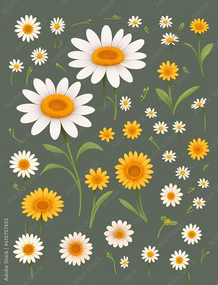 Daisy Flower Vector Generative Art Daisy Flower Vector Generative Art