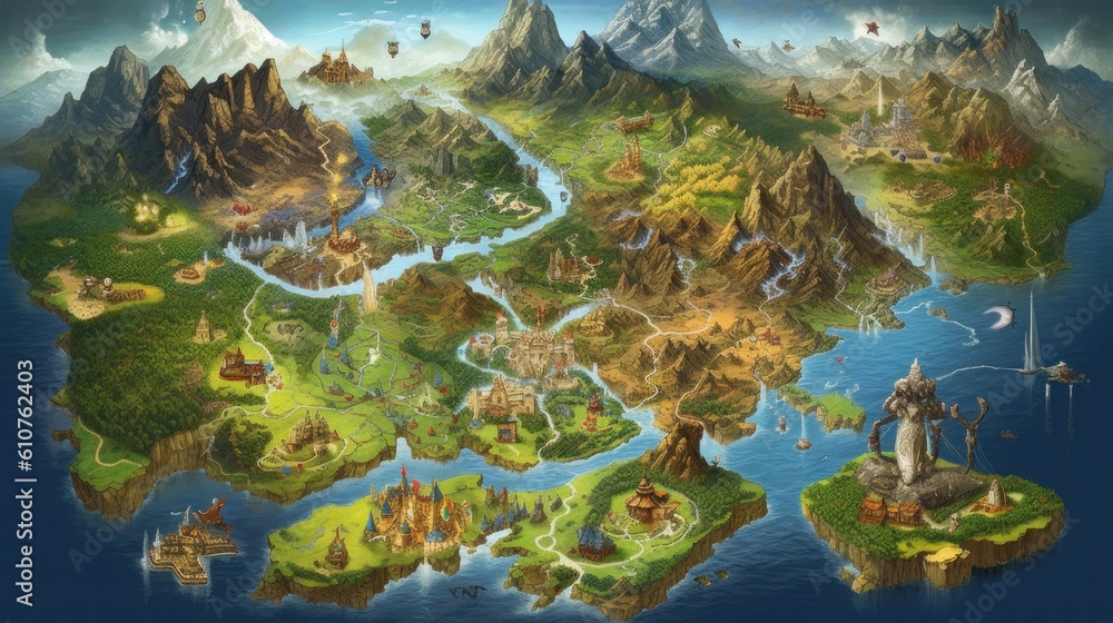 RPG Game World Map RPG Game World Map