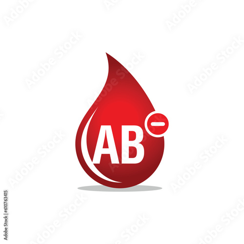 Blood Group, Blood Type Medical Icon Vector