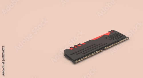 RAM memory sticks, computer and notebook memory, PC part, computer repair flyer, notebook repair, RAM memory sale advertisement banner (3d illustration)